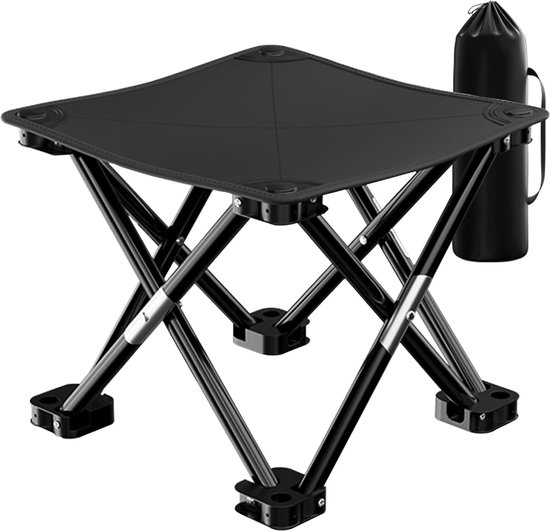 Opvouwbare kruk - Opvouwbaar en stabiel met draagtas, 33 * 33 * 33 cm, perfect voor picknicks, vissen en spelletjes (1, L) van Merkloos