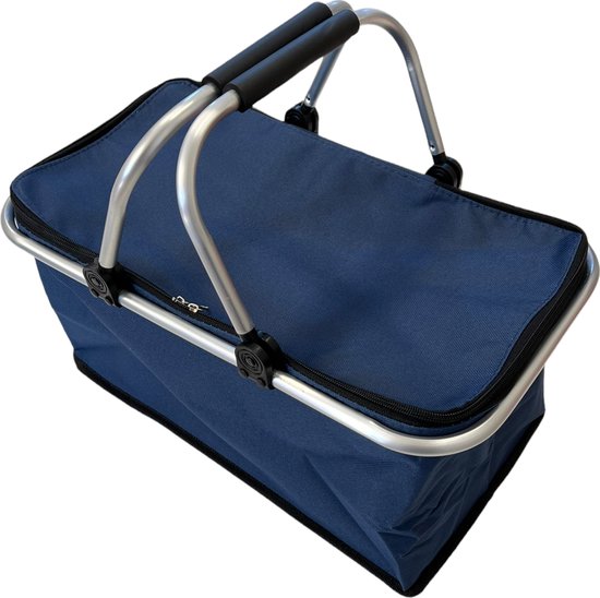 Opvouwbare Lichtgewicht Koeltas - 60 x 23 x 26 cm - 24 Liter - Blauw van Merkloos