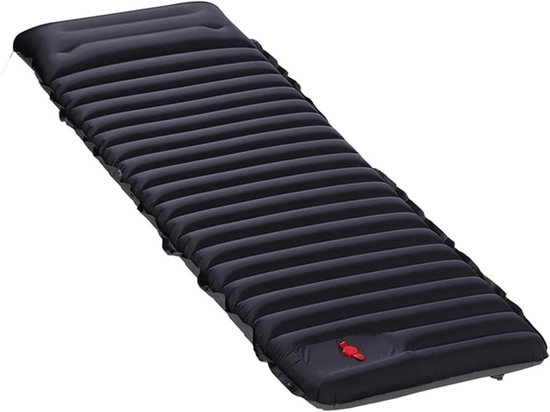 Opvouwbare Luchtmatras - Kampeerbed Slaapmat - Outdoor Ontspanning - Zelfopblaasbaar Voetpedaal - 190 x 70 cm - Blauwgroen