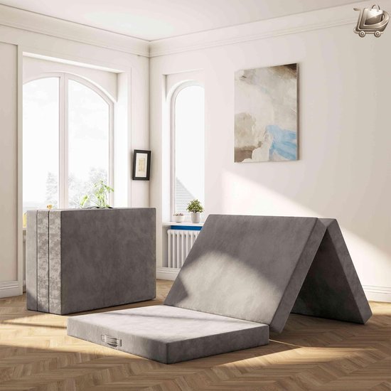 Opvouwbare Matras 140x195x15 cm Medium Hard Gastmatras Vouwbed Extra Dikke 15 cm Wasbare Hoes Geschikt voor Reizen, Camping & Vloer van Merkloos