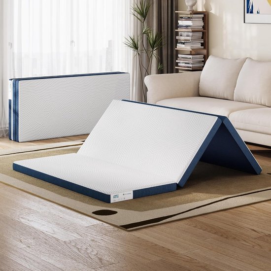 Opvouwbare Matras 160x200 cm met Waterdichte Beschermhoes Dikke Slaapmat