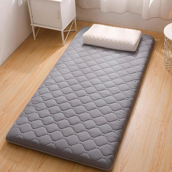 Opvouwbare Matras - Dun Futon Bed - Logeren en Reizen - Ademend Comfort - 120x190 cm - Grijs