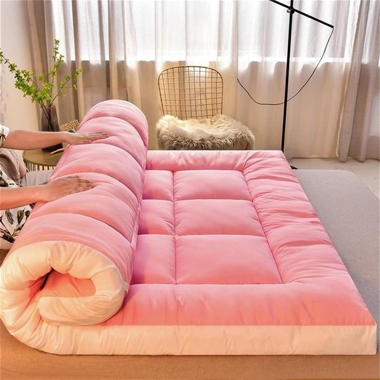 Opvouwbare Matras - Dun Slaapbed - Gastvrij Ontvangen - Ademend Ontwerp - 90 x 200 cm - Grijs