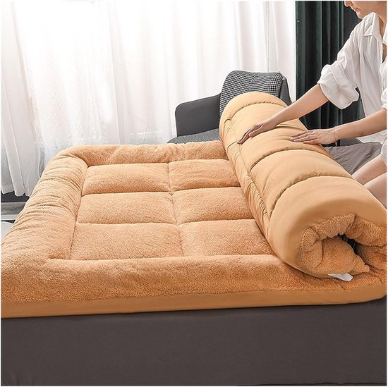 Opvouwbare Matras - Futon Vloermat - Comfortabel Slapen - Verdikt Ontwerp - 150x200cm - Bruin