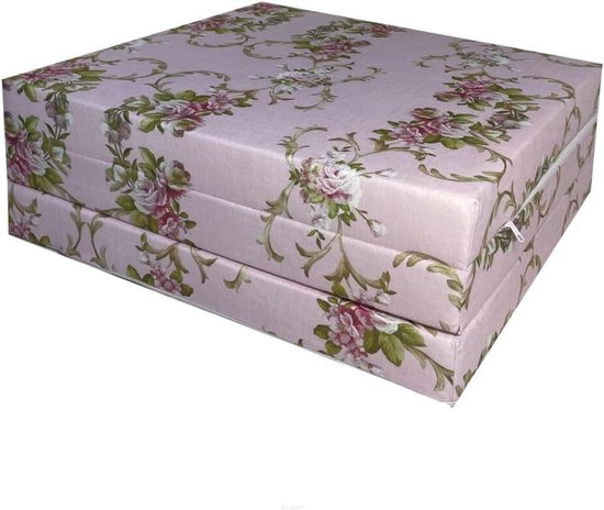 Opvouwbare Matras - Gastenbed Vouwbed - Comfortabel Slapen - Afneembare Hoes - 180 x 65 cm - Roze