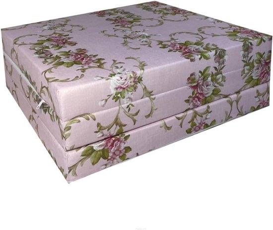 Opvouwbare Matras - Gastenbed Vouwbed - Comfortabel Slapen - Wasbare Hoes - 180x65x7 cm - Beige
