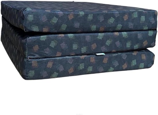 Opvouwbare Matras - Gastenbed Vouwmatras - Comfortabel Slapen - Wasbare Hoes - 195 x 60 cm - Blauw