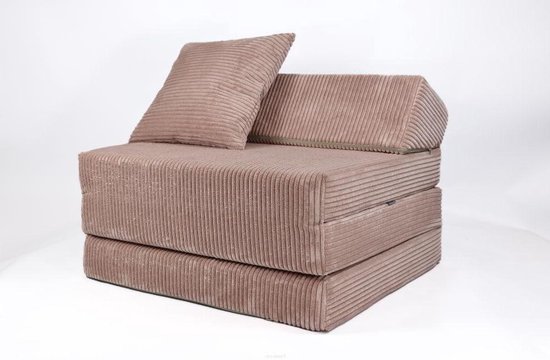 Opvouwbare Matras - Gastenbed Vouwmatras - Flexibel Slapen - Met Hoofdeun Kussen - 200x70x10cm - Oudroze