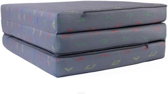 Opvouwbare Matras - Gastenmatras Campingbed - Ruimtebesparend Slapen - 3-Delig Schuim - 195 x 80 x 9 cm van Merkloos