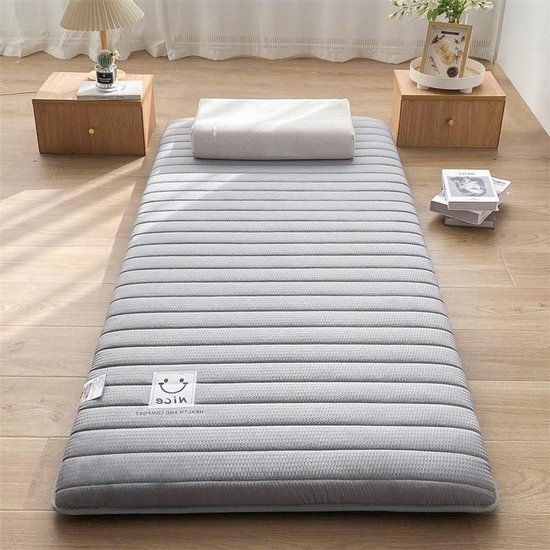 Opvouwbare Matras - Gastenslaapmat Reismatras - Comfortabel Slapen - Orthopedische Ondersteuning - 100x200cm - Grijs