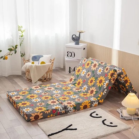 Opvouwbare Matras - Gastmatras Vloer - Tijdelijk Slapen - Hoge Dichtheid Schuim - 200x70x8 cm - Stijl 8