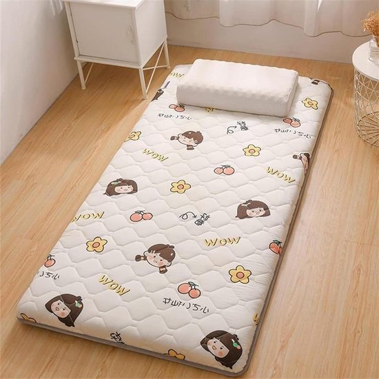 Opvouwbare Matras - Japanse Futon - Comfortabel Slapen - Ademend Schuurstof - 100x200cm - A