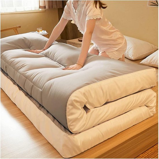Opvouwbare Matras - Japanse Futon Tatami - Comfortabel Slapen - Ergonomisch Ontwerp - 90x200cm - Paars