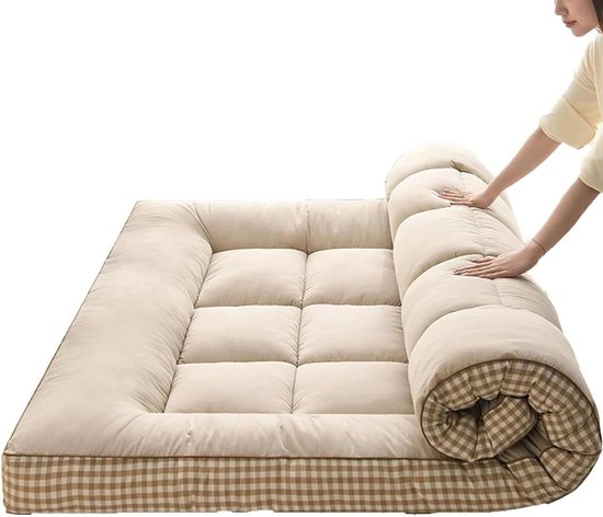 Opvouwbare Matras - Japanse Slaapmat - Comfortabel Slapen - Dikke Traagschuimlaag - 150 x 200 cm - Grijs