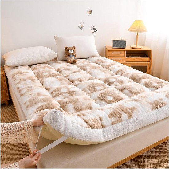 Opvouwbare Matras - Logeerbed Futon - Comfortabel Slapen - Japanse Stijl - 90 x 200 cm - Brons