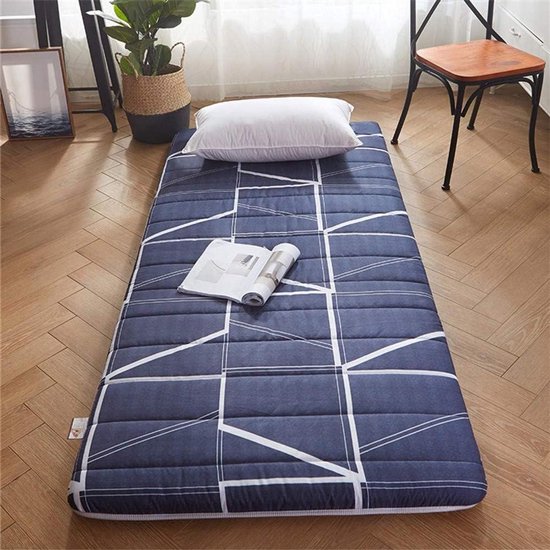 Opvouwbare Matras Pad - Japanse Vloermat Futon - Comfortabel Slapen - Ademend Katoen - 90 x 200 cm - Effenn