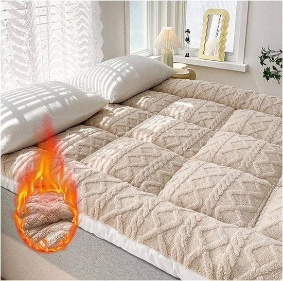 Opvouwbare Matras - Slaapmat - Comfortabel Slapen - Ergonomisch Ontwerp - 200x220cm - Wit