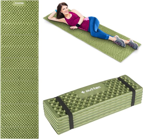 Opvouwbare Matras - Slaapmat Toerisme - Kamperen Buiten - Lichtgewicht Draagbaar - 180 x 49 cm - Khaki
