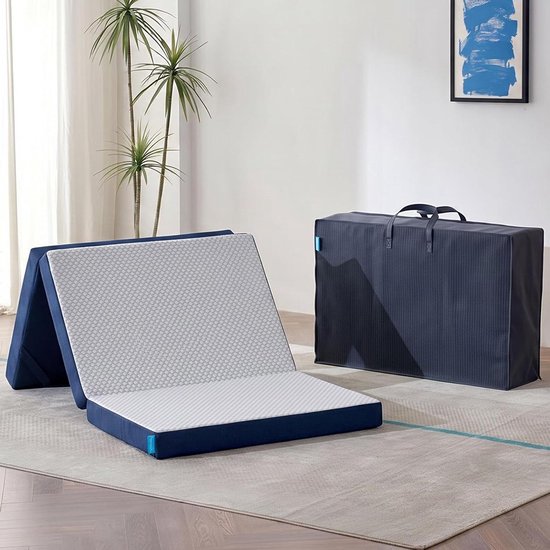 Opvouwbare Matras - Vloer Matras - Gasten Ontvangen - Met Koelhoes - Twin Size - Wit