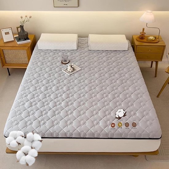Opvouwbare Matras - Vloer Tatami - Gast en Camper - Comfortabel Gevuld - 800 Gram - Naturel