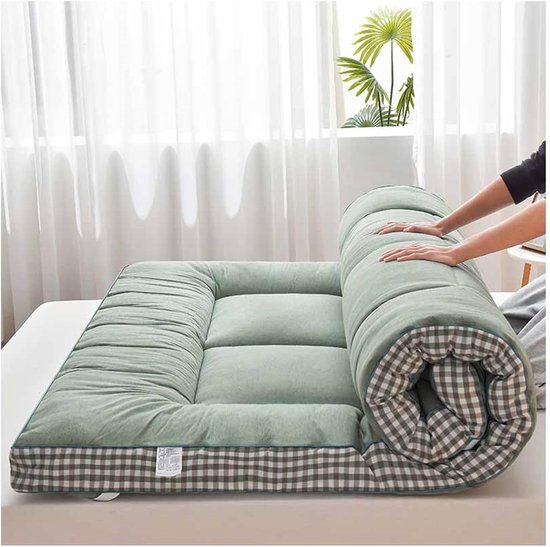 Opvouwbare Matras - Vloerbed - Slaapcomfort - Draagbaar en Dun - 120 x 200 cm - Groen
