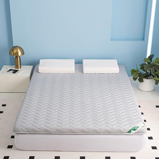Opvouwbare Matras - Vloermatras Kind - Comfortabel Slapen - Ademend 5cm Dik - 100x200cm - Grijs