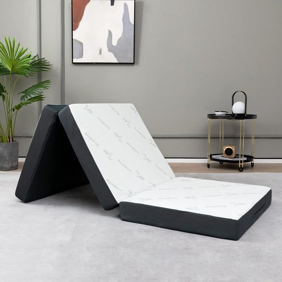 Opvouwbare Matras voor Eenpersoonsbed - Comfortabel en Ademend Schuim, 80 x 193 x 10 cm van Merkloos