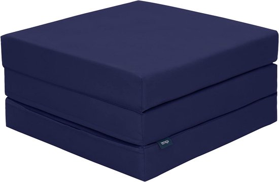 Opvouwbare Matras - Z Bed Futon - Gast Slapen - Waterbestendig Polyester - 645x193x10 cm - Marine