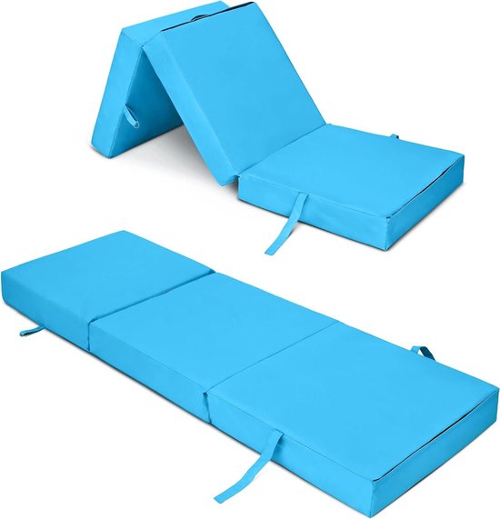Opvouwbare Matras - Z Bed - Gast Gastvrijheid - Waterbestendig Materiaal - 66 x 198 cm - Turkoois