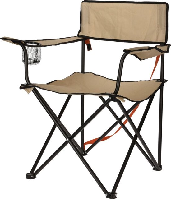 Opvouwbare Metalen Campingstoel Lichtbruin van Bo-Camp