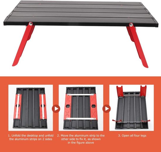 Opvouwbare Mini Lage Camping Tafel Roll Up Aluminium Table Top voor Outdoor Strand Gebruik camping table