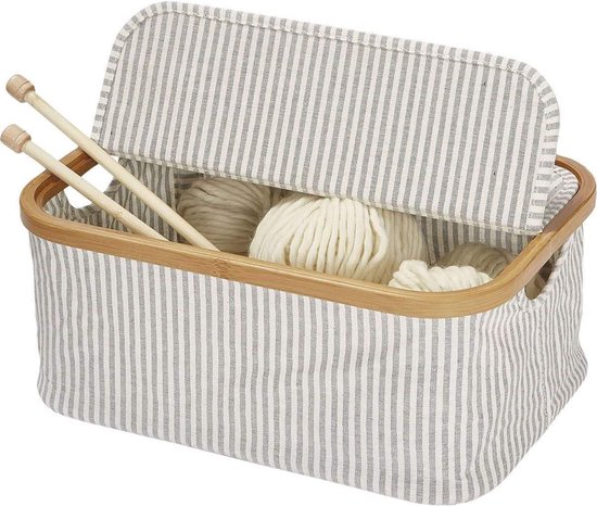 Opvouwbare naaimand - Handwerk opberger - Hobby opslag - Ruimtebesparend ontwerp - 38x26x16 cm - Grijs