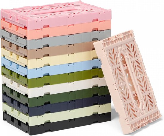 Opvouwbare Opbergkrat Mini in Zalmgroen voor Flexibele Opslag