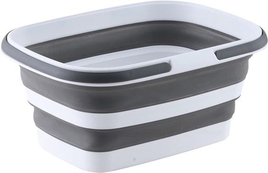 Opvouwbare plastic emmer, opvouwbare emmer, inklapbaar, ruimtebesparende opbergcontainer, poetsemmer voor reiniging, camping, vissen, keuken van Vakki
