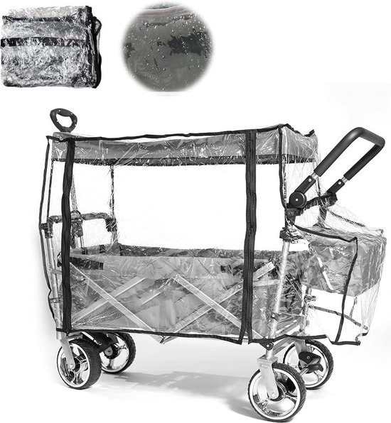 Opvouwbare regenbescherming 110 x 74 cm - transparante regenhoes met ritssluiting van MobilityFly