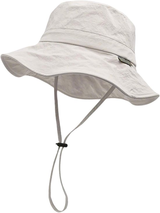 Opvouwbare regenmuts met UV-bescherming en verstelbare kinriem voor heren en dames - Zomerhoed voor wandelen, strand en bergbeklimmen in Nederland van Merkloos