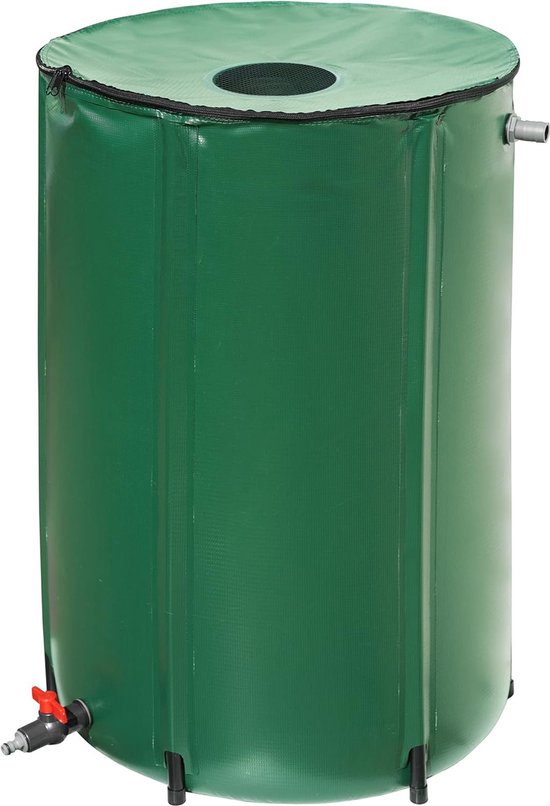 Opvouwbare Regenton Stortbak - 250 Liter Watertank - 60 x 60 x 90 cm - Groen van TecTake