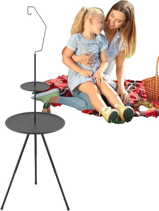 Opvouwbare Ronde Tafel - Kleine Klaptafel - Kamperen en Picknicken - Lichtgewicht en Compact