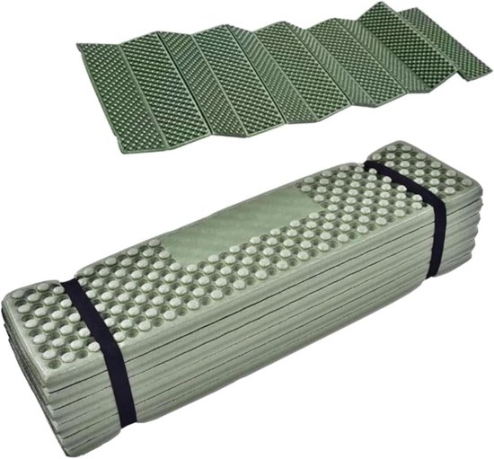 Opvouwbare Schuimmat - Slaapmat Outdoor - Kamperen en Buiten - Waterdicht XPE Materiaal - 192 x 56 cm - Groente van Merkloos