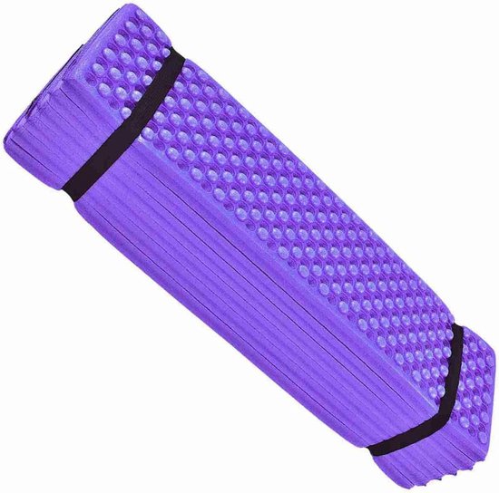 Opvouwbare Schuimmat - Slaapmatje Kamperen - Buiten Ontspannen - Eicelontwerp Comfort - 185 x 55 Cm - Paars