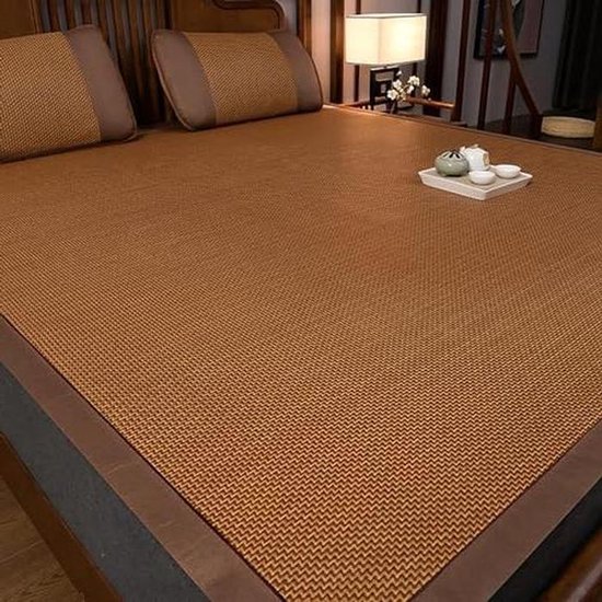 Opvouwbare Slaapmat - Bamboe Mat Rotan Mat - Kamperen en Thuis - Ademend en Koel - 120 x 195 cm