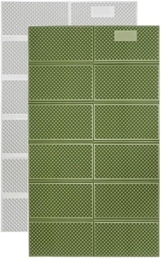 Opvouwbare Slaapmat - Kampeerslaapmatje Schuim - Buitenactiviteiten - Dubbelzijdig Aluminiumfolie - 195x60x1.8cm - Blauw/Groen