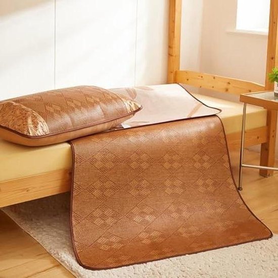 Opvouwbare Slaapmat - Koelbed Matras - Zomerse Ontspanning - Dubbelzijdig Comfort - 135 x 195 cm - Natuurlijk