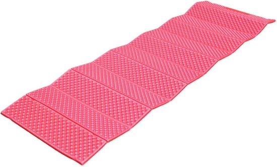 Opvouwbare Slaapmat - Outdoor Picknickmat Campingmat - Comfortabel Kamperen - Ergonomisch Eierbakontwerp - 190 x 57 cm - Rood