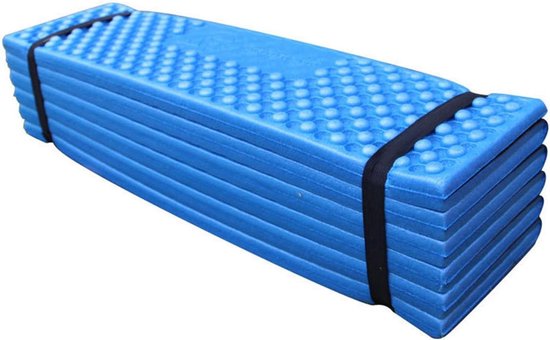 Opvouwbare Slaapmat - Picknickkleed Kamperen - Buiten Ontspannen - Eierdoos Ontwerp - 190 x 57 cm - Blauw