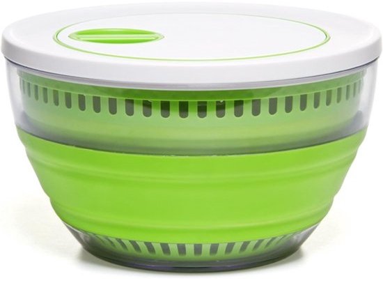 Opvouwbare Slacentrifuge - Groente Droger - Salade Bereiden - Ruimtebesparend Ontwerp - 4 Liter Capaciteit - Groen