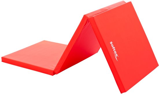 Opvouwbare Softee Vloermat 180x60x4cm Rood - UNI van Merkloos
