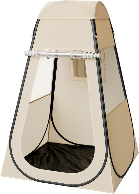 Opvouwbare Sport Tent, 119.4 x 119.4 cm Transparante Bel Tent voor 1 Persoon, Waterdichte Buiten Schuilplaats Met Vloermat en Topdeksel, Dome Tent voor Kamperen, Evenementen, Vissen en Buitenactiviteiten van Merkloos