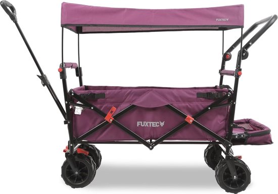 Opvouwbare Strandkar met Brede Wielen en UV-Bescherming voor Outdoor en Strand van Merkloos