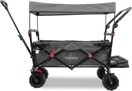 Opvouwbare Strandkar met Brede Wielen - Robuuste Strandtrolley voor Outdoor en Strand van Merkloos